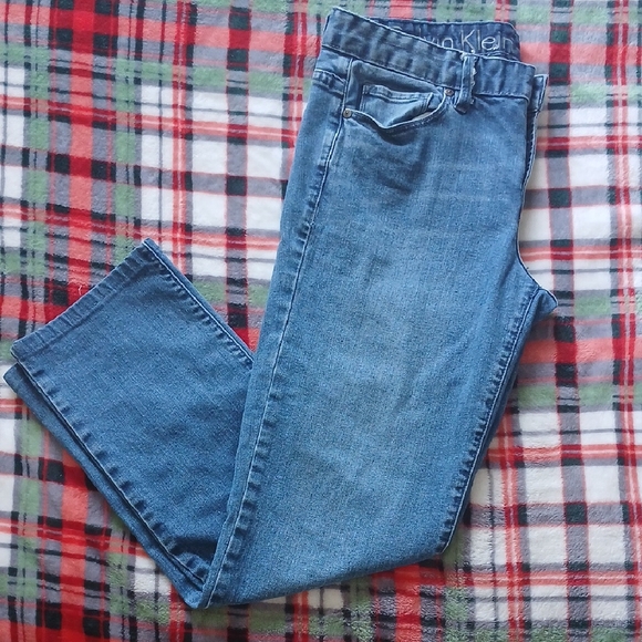 Calvin Klein Straight Blue Jeans - Picture 1 of 5